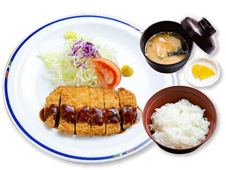 三元豚ロースカツ定食